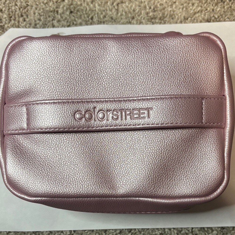 Color Street Metallic Pink Cosmetic Bag